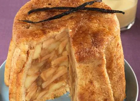 Charlotte de pain de mie aux pommes