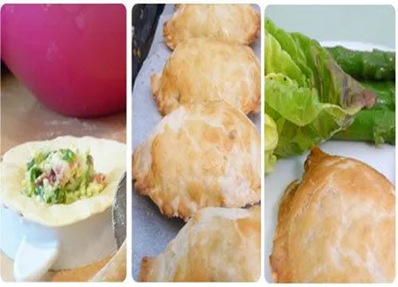 Chausson courgette, feta, jambon cru