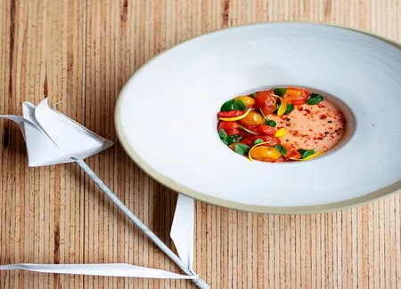 Chawanmushi / flan tomate et basilic de mory sacko