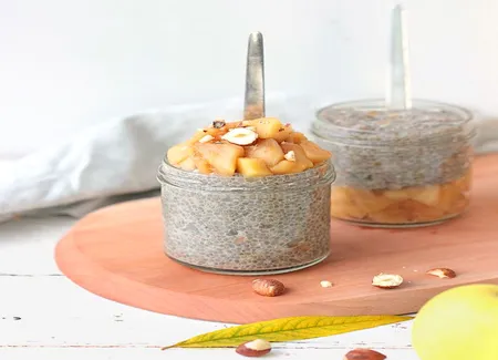 Chia pudding pomme-cannelle
