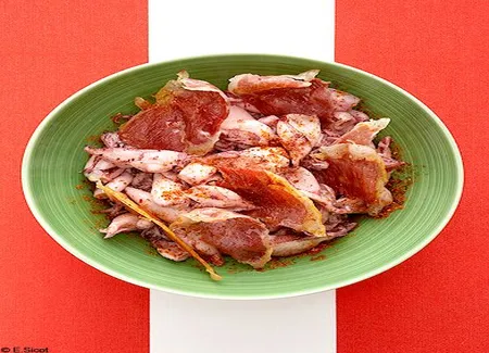 Chipirons au jambon de bayonne