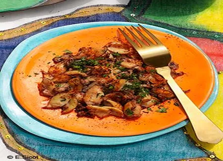 Chipirons sautés au safran