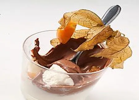 Chocolat mousseux aux physalis