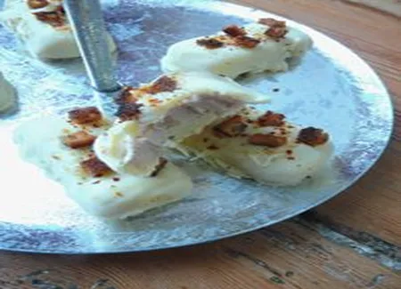 Chocolats blancs au foie gras et piment d'espelette