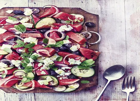 Chopped salad comme une salade grecque