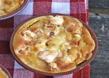 Clafoutis de pêches au nougat
