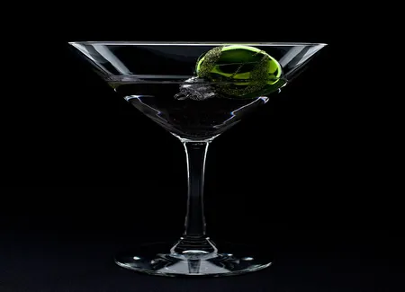 Cocktail vodka black menthe
