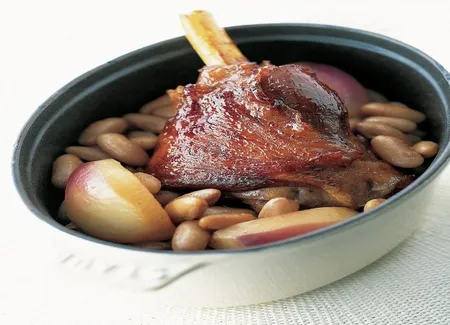 Cocotte d'agneau, haricots et navets