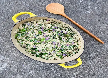 Cocotte de riz au fenouil et aux herbes