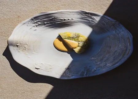 Compression de blettes truffée, crème à gratin