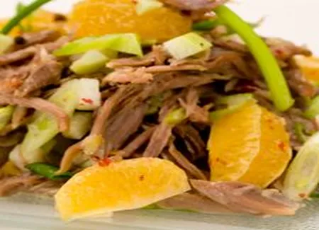 Confit de canard aux pommes et clémentines