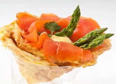 Cornet dufs au saumon fumé