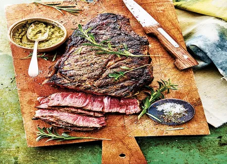 Côte de boeuf marinée à l'argentine grillée au barbecue