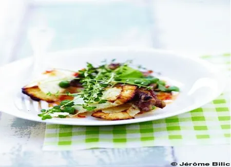 Côtelettes d'agneau et feta rôtie