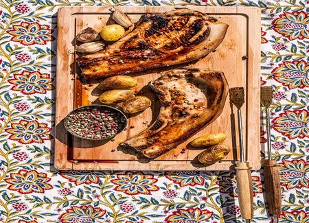 Côtes de porc au miel et à la moutarde