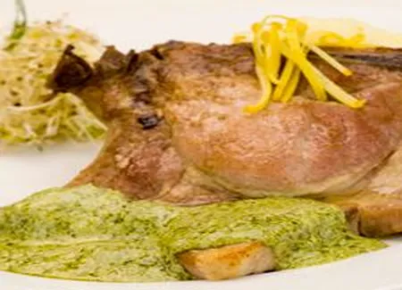 Côtes de porc au pesto et citron