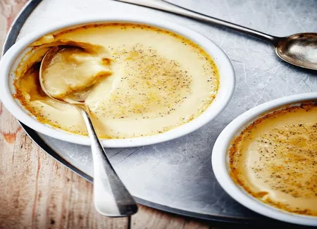 Crème aux oeufs et à la pomme sans sucre de philippe conticini