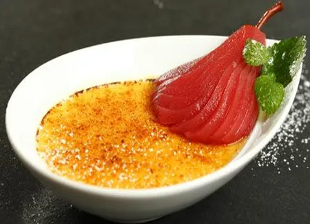 Crème brulée aux poires