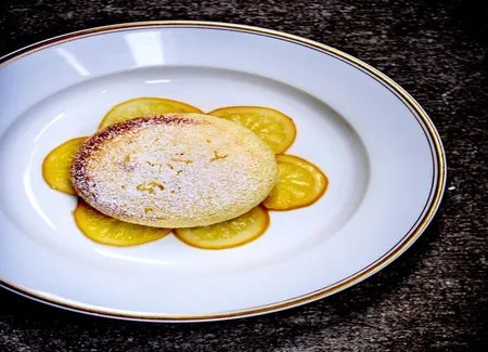 Crème chiboust au citron, sablé breton