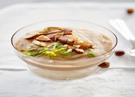 Crème de châtaignes aux petits cèpes