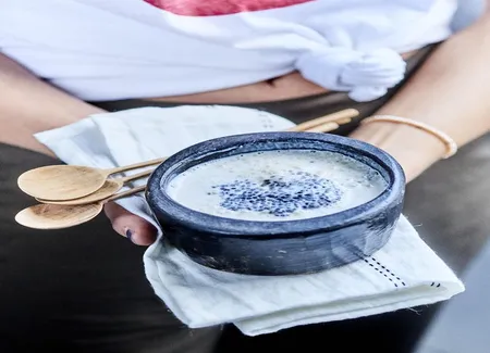 Crème de millet au miso blanc et graines de chia