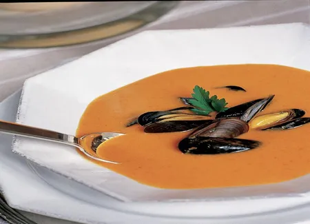 Crème de poivron aux moules