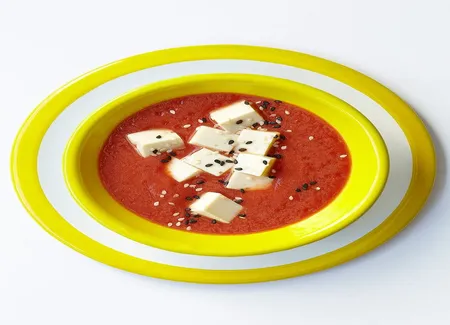 Crème de tomate au tofu