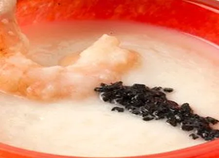 Crème de topinambour aux crevettes