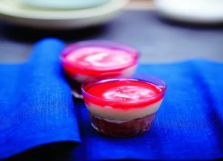 Crème vanille, sablés bretons et pêches