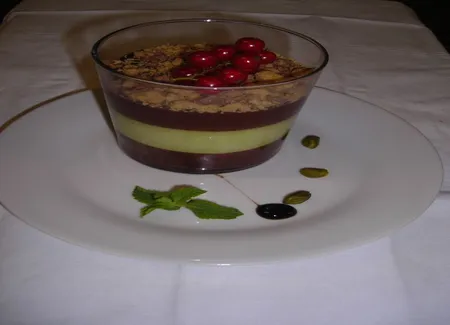 Crémeux chocolat-pistache