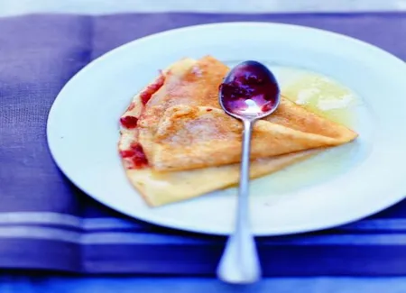 Crêpes à la confiture et au beurre d'orange