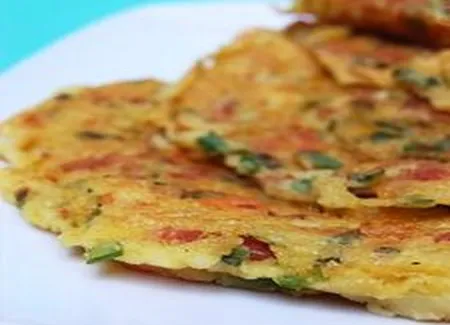 Crêpes de saïgon aux crevettes, pancetta et oignons verts