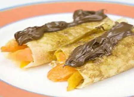 Crêpes rapides abricots-nutella