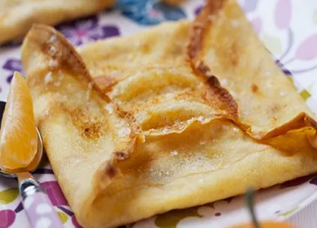 Crêpes soufflées aux clémentines