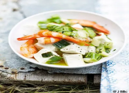 Crevettes au tofu