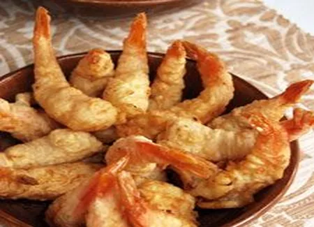 Crevettes tempura à la noix de coco