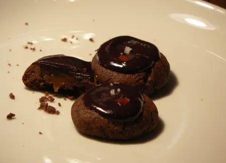 Croquant de chocolat, caramel au beurre salé