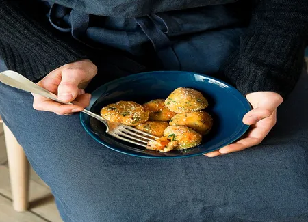 Croquettes de patate douce, carotte, et épinards