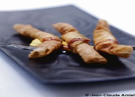Croustillants de langoustines au thé