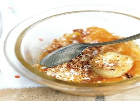 Crumble ananas, bananes, mangues