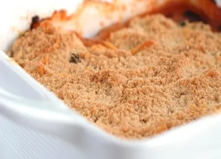 Crumble aux aubergines