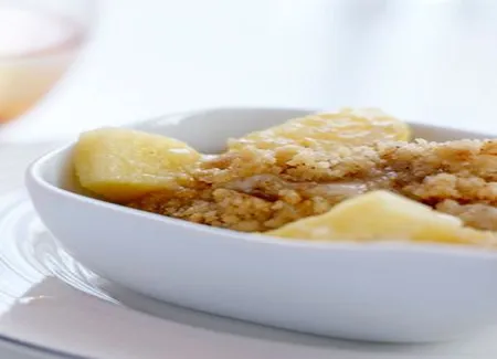 Crumble d'ananas à la vanille
