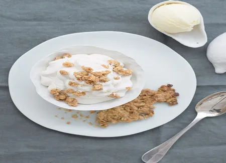 Crumble d'avoine et crème aux marrons de chiho kanzaki