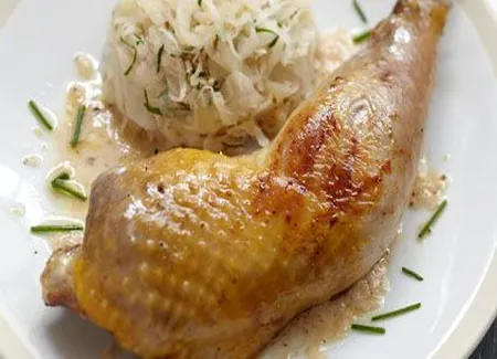 Cuisse de pintade fermière grillée