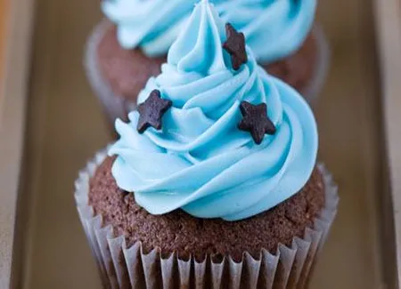 Cupcakes chocolat et cream cheese à la menthe