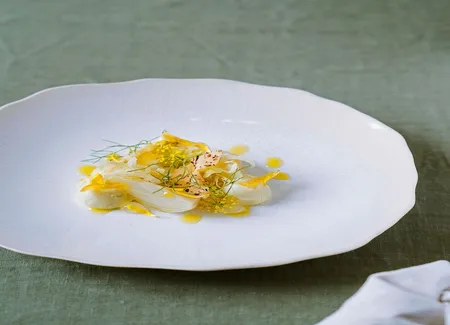 Fenouil infusé, gel citrus, chiboust fenouil, lemon curd