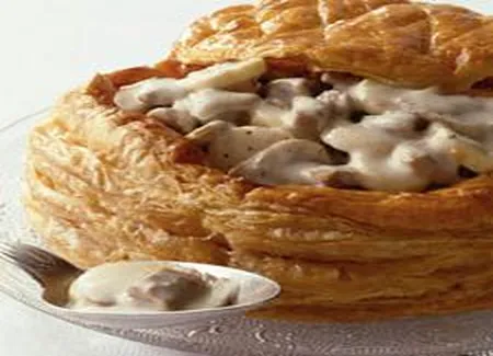 Feuilleté de la mer aux champignons