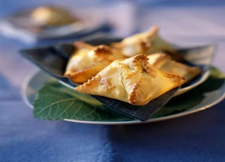 Feuilleté de poulet, crème de pleurotes