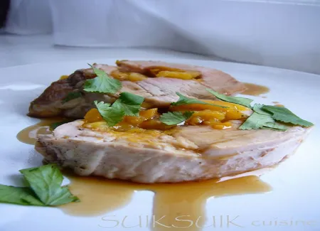 Filet mignon aux abricots et à la mangue