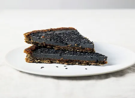 Flan au sésame noir
